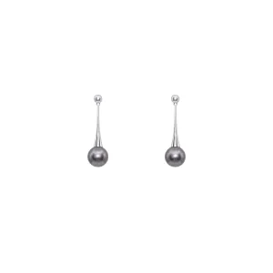 18K White Gold Tahitian Pearl Drop Earring - 20465780