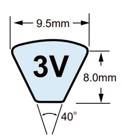 3V630 V-Belt - 63.0" Length