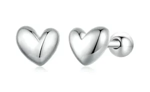 925 Sterling Silver Mini Heart Stud Earrings