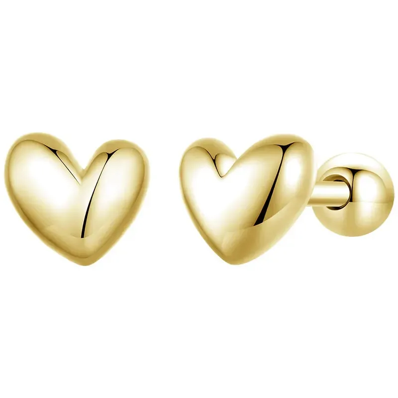 925 Sterling Silver Mini Heart Stud Earrings