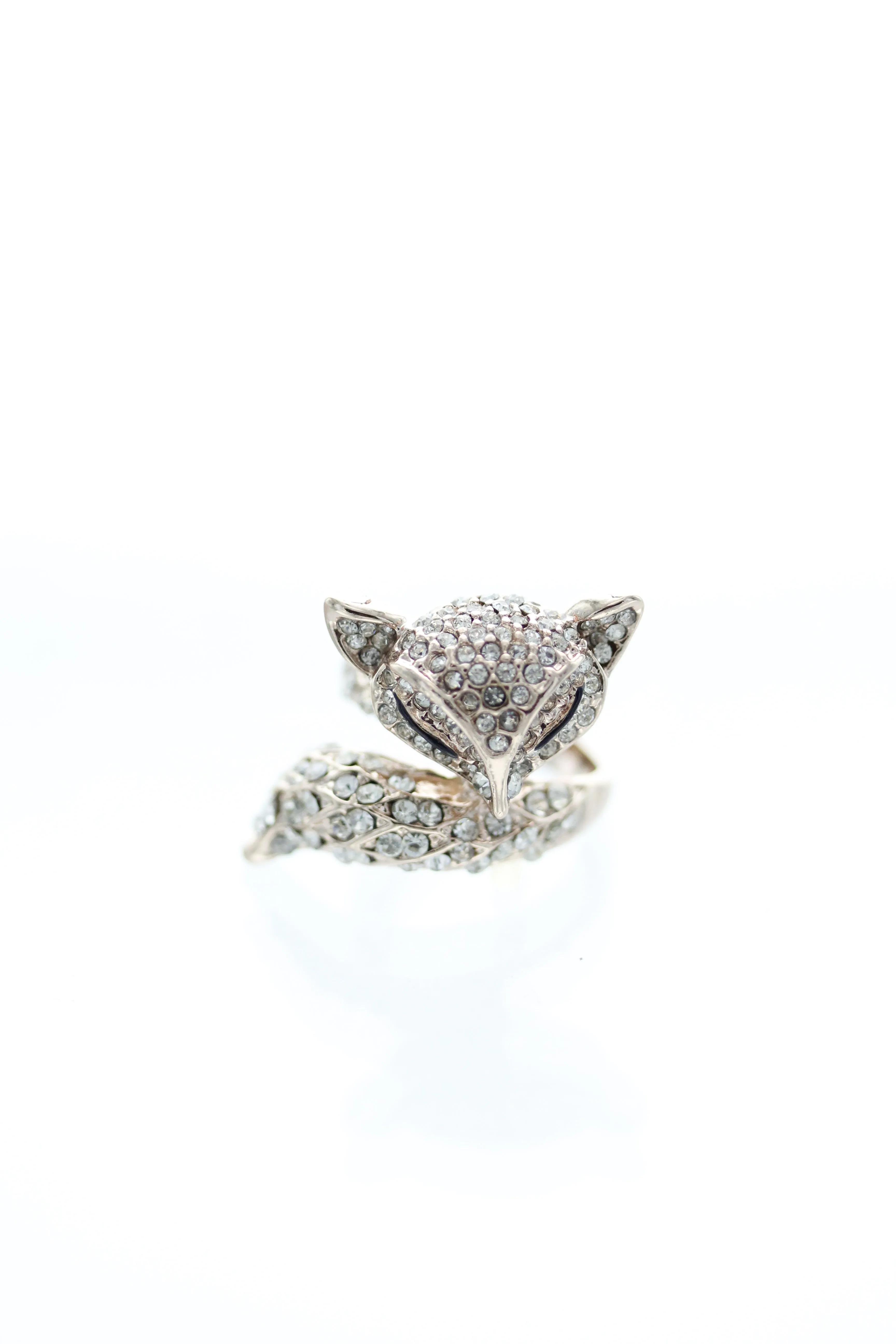 9638 RG-CRY Wholesale Crystal Pave Fox Cocktail Ring
