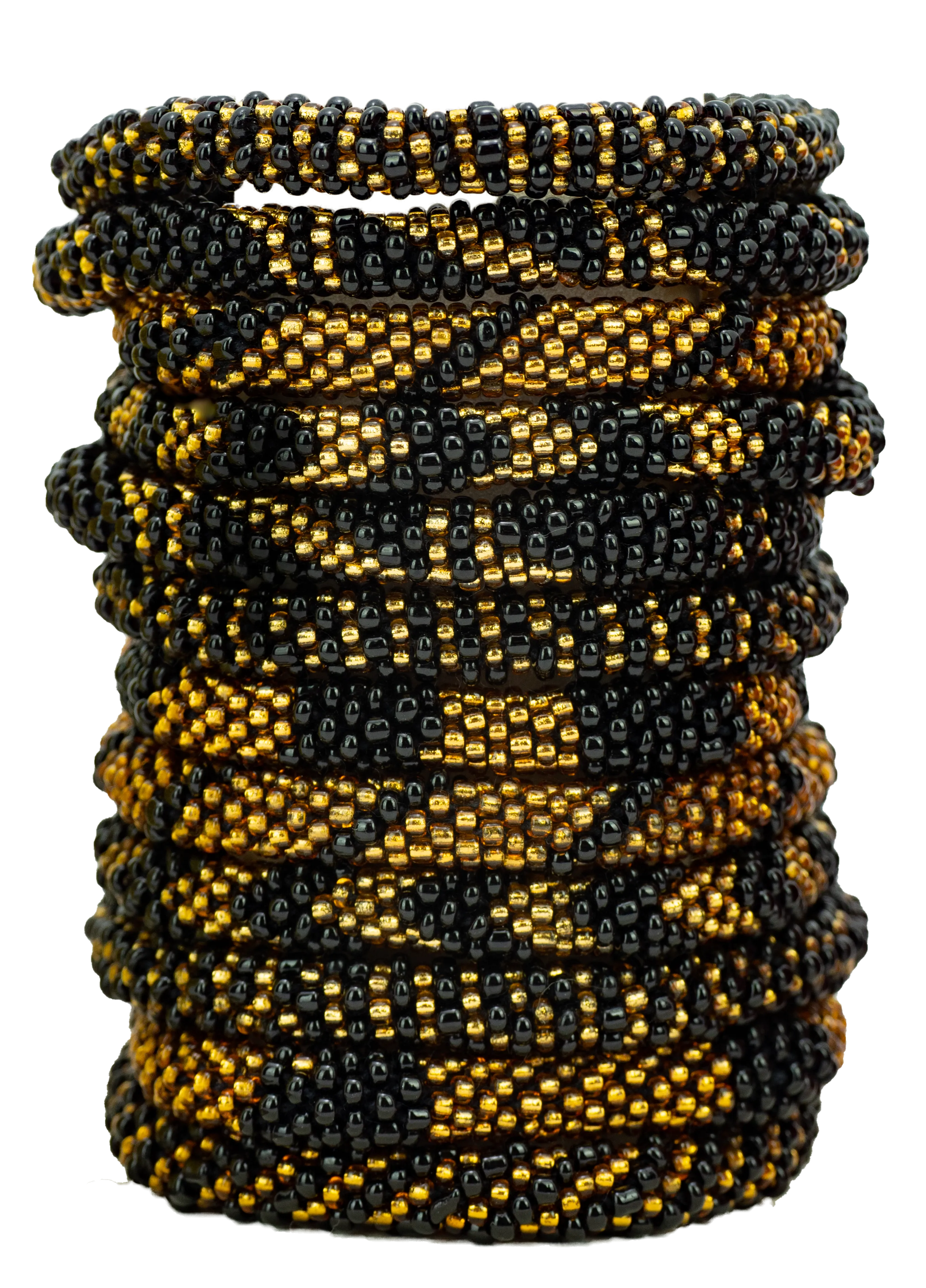 Black & Gold Nepal Bracelet Set