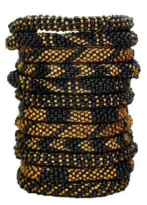 Black & Gold Nepal Bracelet Set