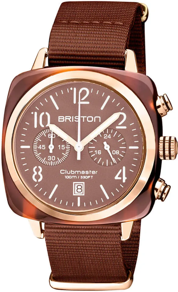 BRIS Watch Clubmaster Classic Chronograph Terracotta Chocolate