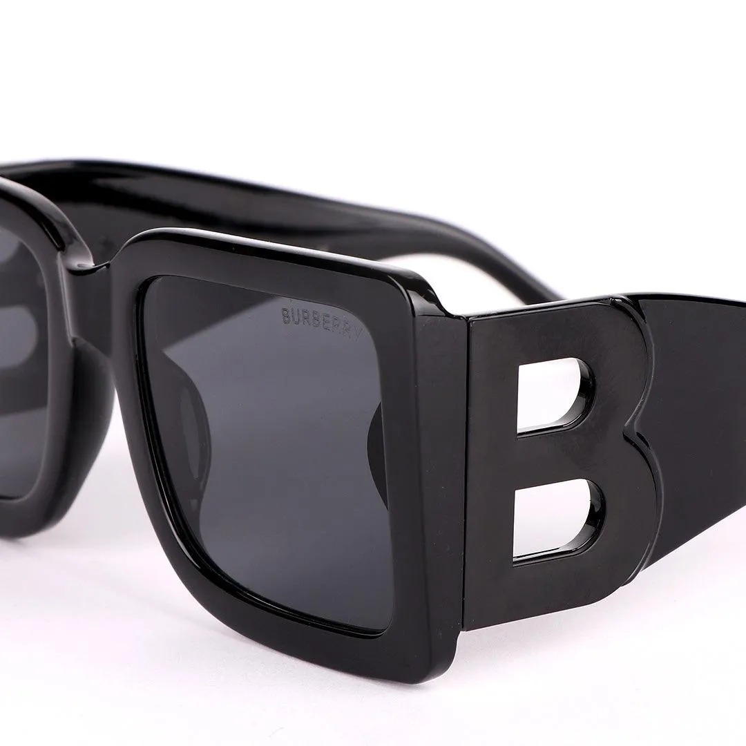 Burberry Square Frame All Black Designed Sunglasses