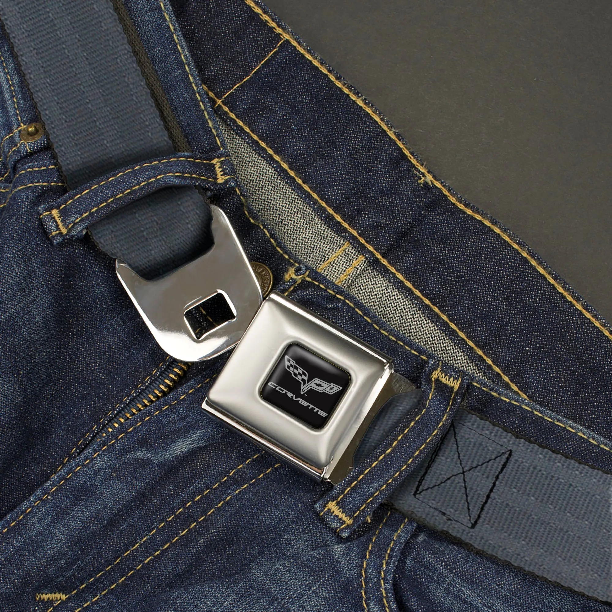 C6 Seatbelt Belt - Black Panel Webbing