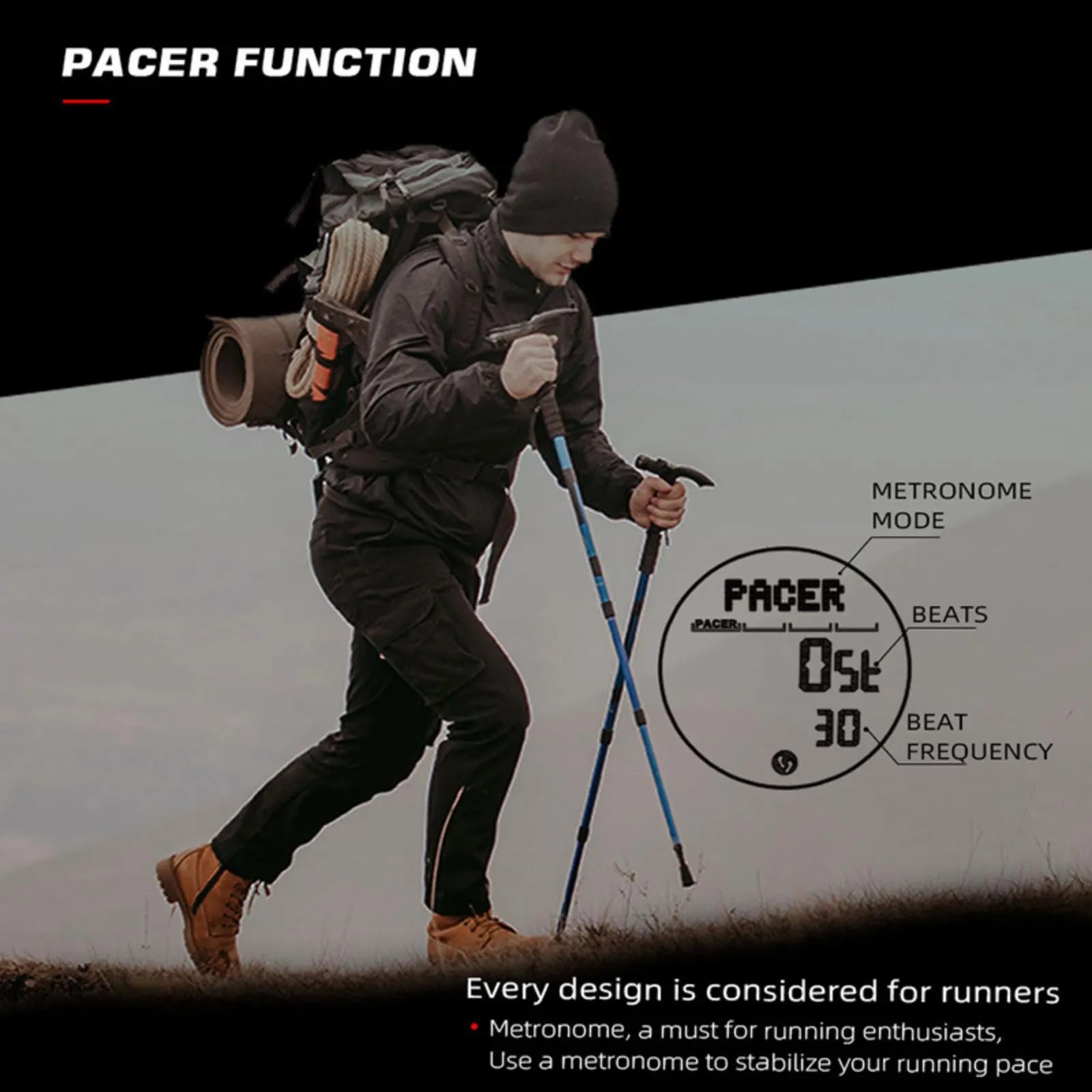 CakCity Military Watches with Compass Hiking Watches for Men Wrist Watches Waterproof Digital Watches for Women/Men Sport Watches Tactical Running Watches