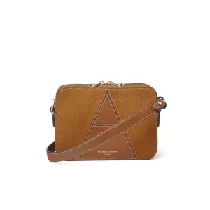 Camera Crossbody Bag in Tan Nubuck