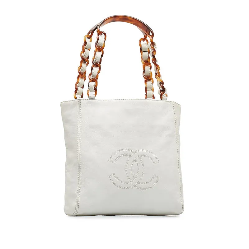 Chanel Cocomark Handbags Handbags White Leather  Chanel