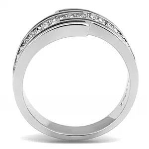 CJE3174 Wholesale Women's Stainless Steel Clear Top Grade Crystal Fashion Ring