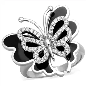 CJG2664 Stainless Steel Top Grade Crystal Ring