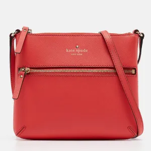 Coral Pink Leather Cedar Street Tenley Crossbody Bag