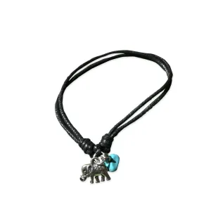 Elephant with Turquoise Anklet
