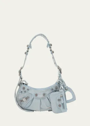 Le Cagole XS Wash Denim Shoulder Bag