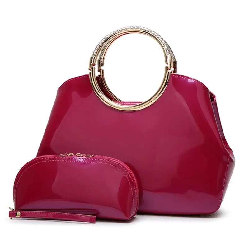 Metal Ring Bag And Wallet Sets