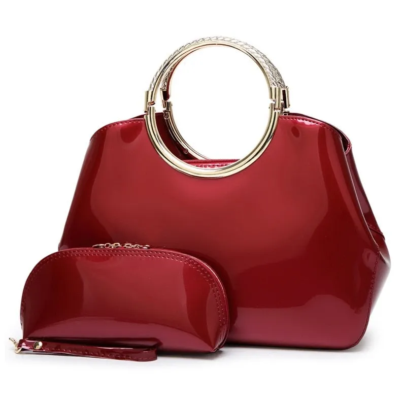Metal Ring Bag And Wallet Sets