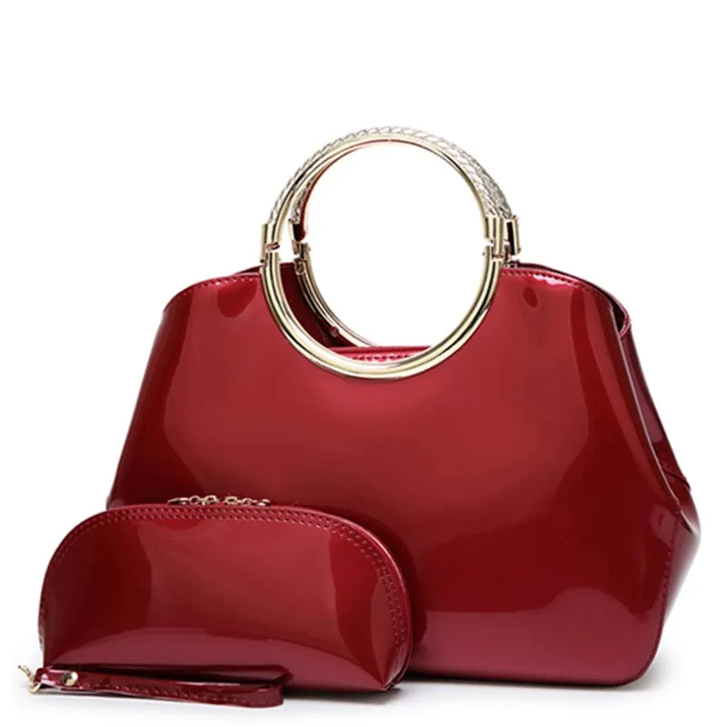 Metal Ring Bag And Wallet Sets