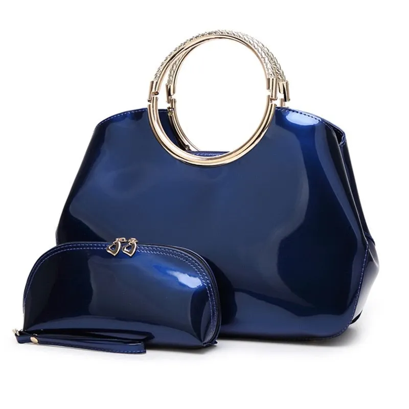 Metal Ring Bag And Wallet Sets