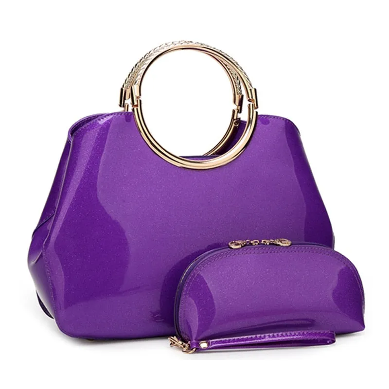 Metal Ring Bag And Wallet Sets