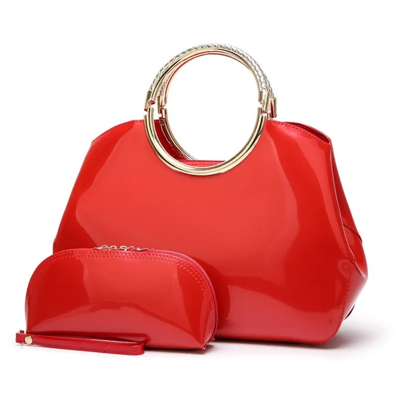 Metal Ring Bag And Wallet Sets