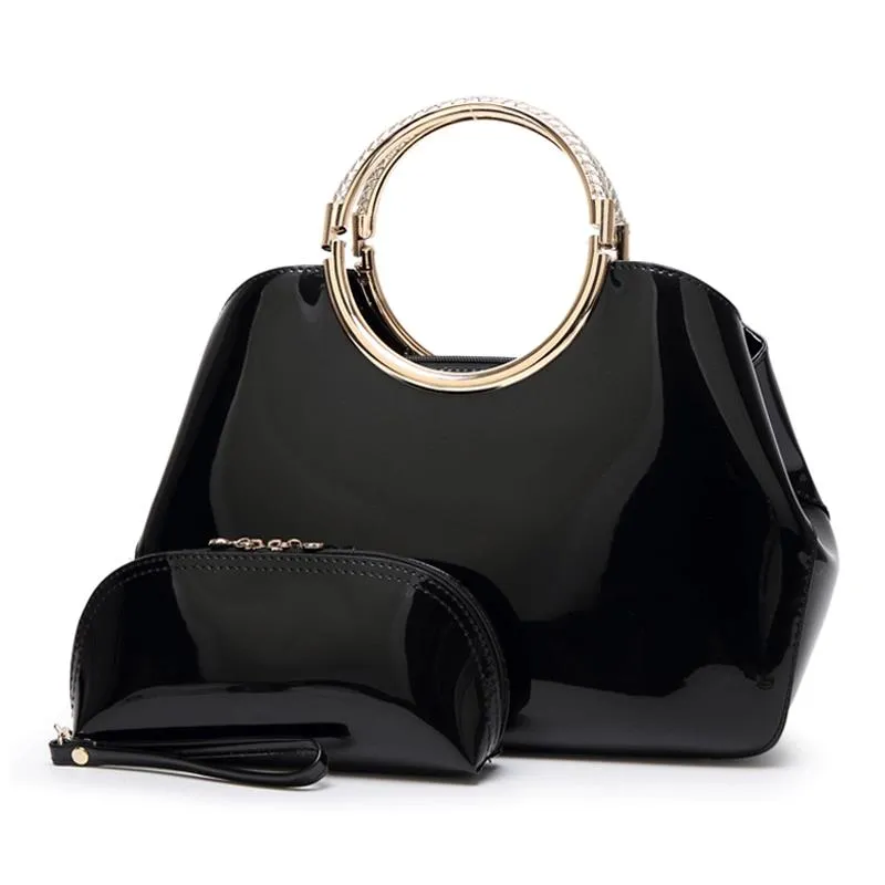 Metal Ring Bag And Wallet Sets