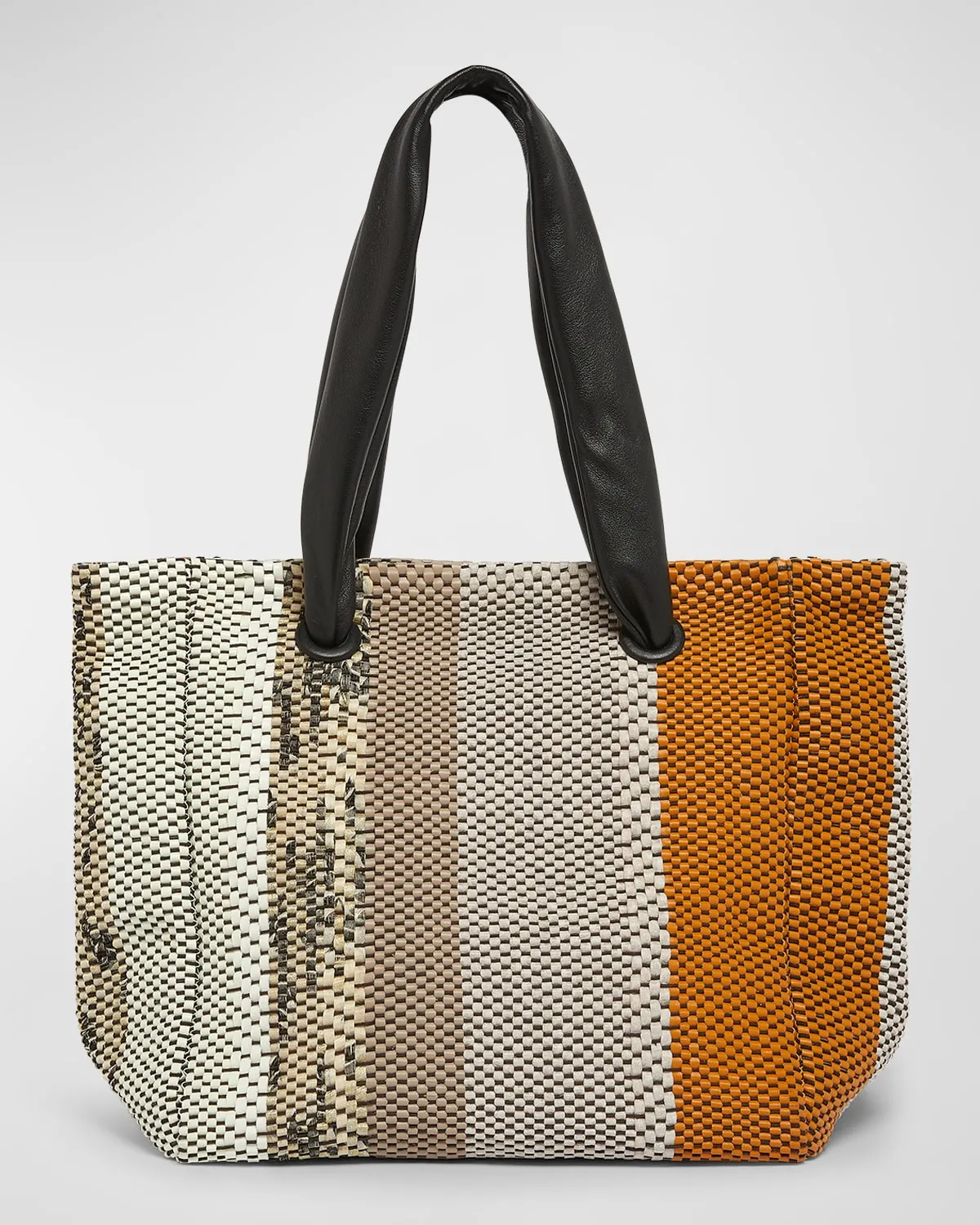 Muff Woven Leather Tote Bag