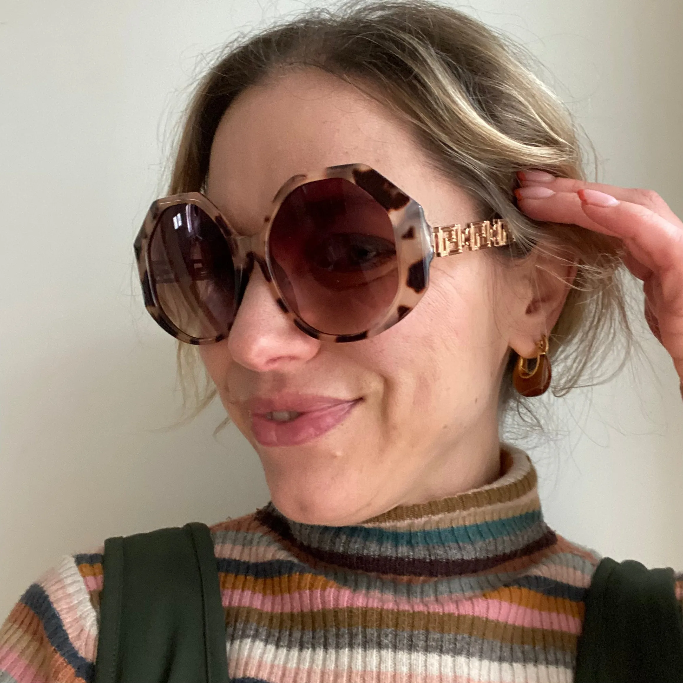 Oversized Round Geometric Ladies Sunglasses
