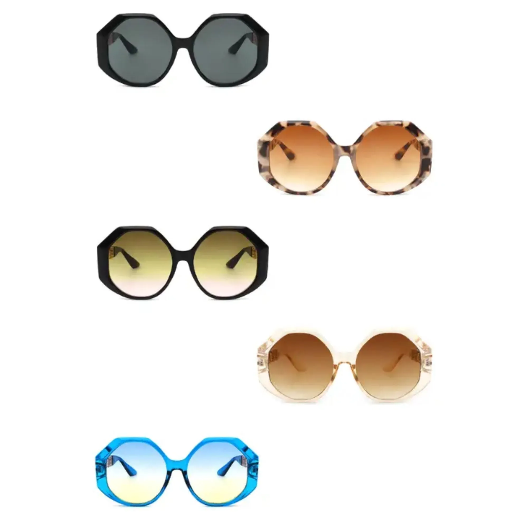 Oversized Round Geometric Ladies Sunglasses