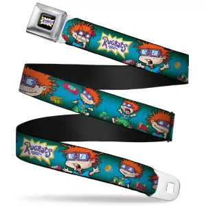 RUGRATS Logo Full Color Seatbelt Belt - RUGRATS Chuckie Poses Webbing