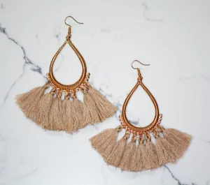 Shea Teardrop Tassel Earrings